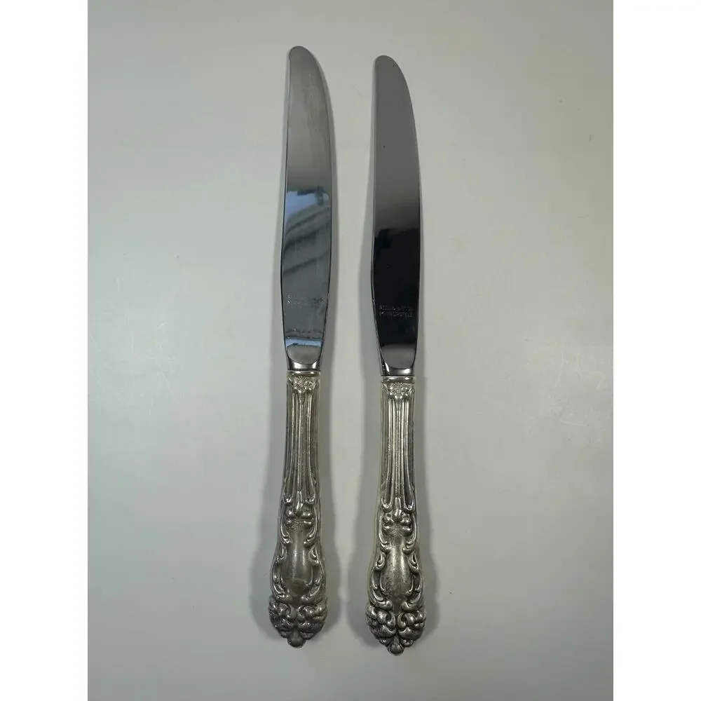 REED & BARTON Festivity Tiger Lily Silverplate Butter Knives Flatware Lot of TWO